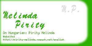 melinda pirity business card